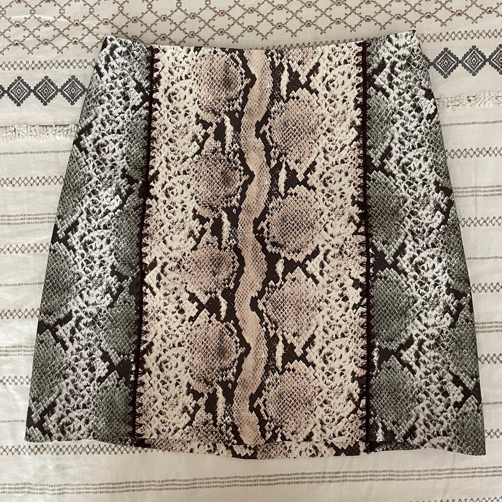 Etcetera Snakeskin Skirt